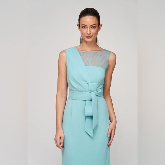 JS Collections JOANNA BOW TEA LENGTH Midi DRESS Gown - Picture 16 of 16